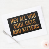 Sticker Rectangulaire Hey All You Chats Cool et chatons | Tiger (Enveloppe)