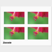 Sticker Rectangulaire hibiscus (Feuille)