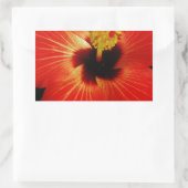 Sticker Rectangulaire Hibiscus rouge (Sac)