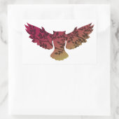 Sticker Rectangulaire Hibou (Sac)