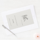 Sticker Rectangulaire Hibou Ex Libris personnalisé | Académie sombre (Enveloppe)