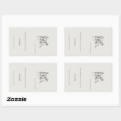 Sticker Rectangulaire Hibou Ex Libris personnalisé | Académie sombre (Feuille)
