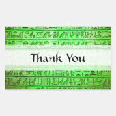 Sticker Rectangulaire Hiéroglyphes égyptiens anciens Vert (Devant)