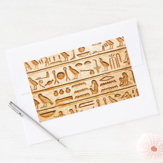 Sticker Rectangulaire hieroglyphics hiéroglyphes (Enveloppe)