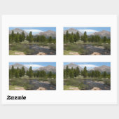 Sticker Rectangulaire High Country Mountain Stream III à Yosemite (Feuille)