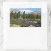 Sticker Rectangulaire High Country Mountain Stream III à Yosemite (Sac)