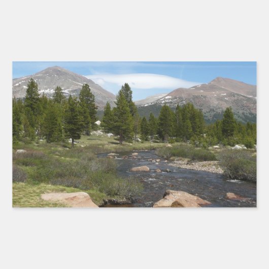 Sticker Rectangulaire High Country Mountain Stream III à Yosemite (Devant)