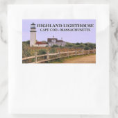 Sticker Rectangulaire Highland Lighthouse, cape Cod, Massachusetts (Sac)