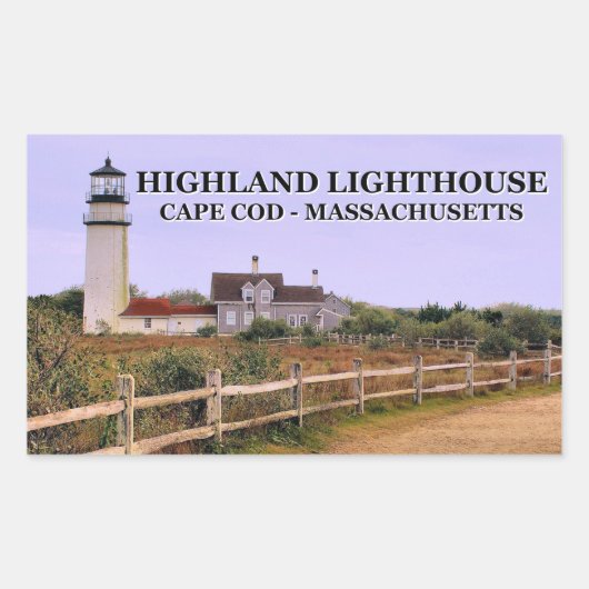 Sticker Rectangulaire Highland Lighthouse, cape Cod, Massachusetts (Devant)