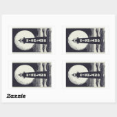 Sticker Rectangulaire Highland Lighthouse Massachusetts Moon (Feuille)
