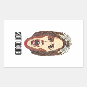 Sticker Rectangulaire Hillary Clinton A Courte Circulé