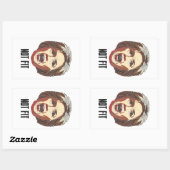 Sticker Rectangulaire Hillary Clinton n'est pas d'accord (Feuille)