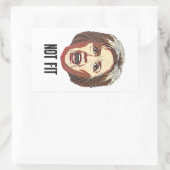 Sticker Rectangulaire Hillary Clinton n'est pas d'accord (Sac)