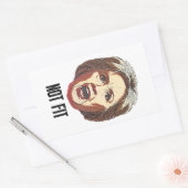 Sticker Rectangulaire Hillary Clinton n'est pas d'accord (Enveloppe)