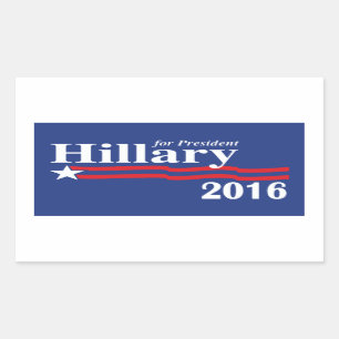 Sticker Rectangulaire Hillary Clinton pour le président 2016