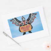 STICKER RECTANGULAIRE HILLARY ET L'ARMÉE DES SINGES VOLONTAIRES (Enveloppe)