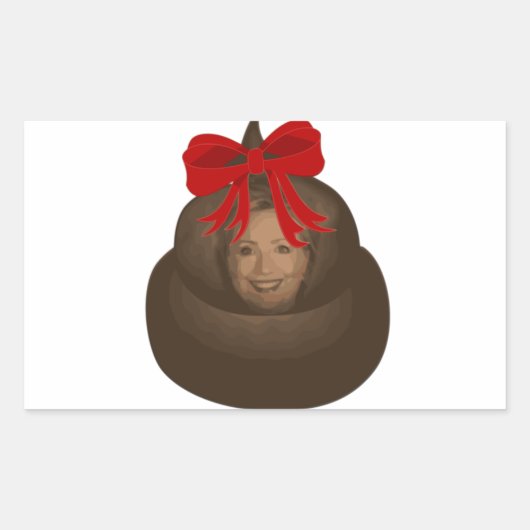Sticker Rectangulaire Hillary Poop (Devant)