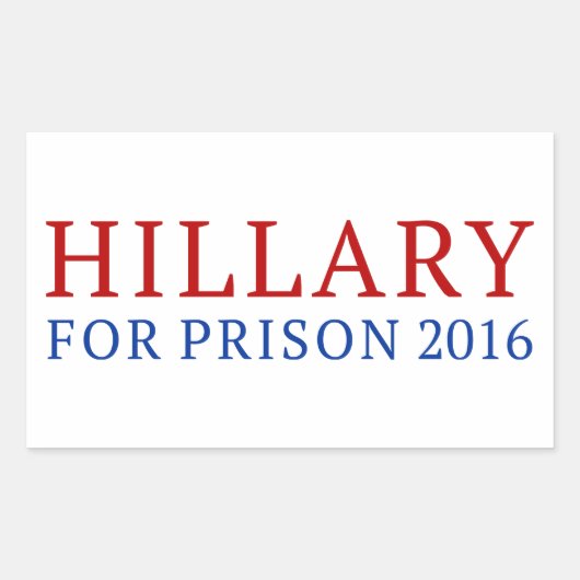 Sticker Rectangulaire Hillary Pour Prison (Devant)