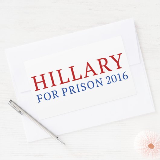 Sticker Rectangulaire Hillary Pour Prison (Enveloppe)