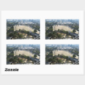 Sticker Rectangulaire Himeji, Japon (Vue du château haut) (Feuille)