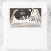 STICKER RECTANGULAIRE HIP HOP BATTRE DES LYRIQUES DE COMPÉTENCES SUR LE  (Sac)