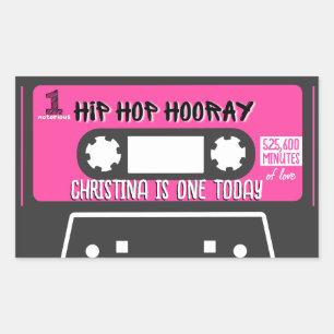 Sticker Rectangulaire Hip hop Hooray Notorieux UN 1er anniversaire Mixta