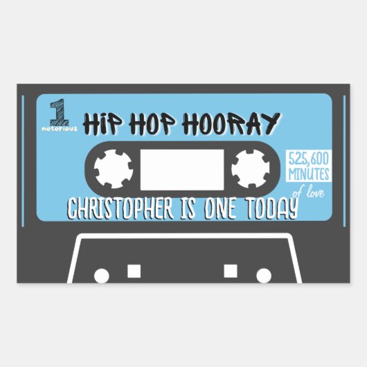 Sticker Rectangulaire Hip hop Hooray Notorieux UN 1er anniversaire Mixta (Devant)