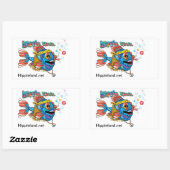 Sticker Rectangulaire Hippie (Feuille)