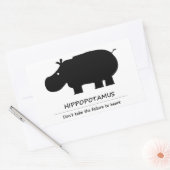 Sticker Rectangulaire hippopotamus (Enveloppe)