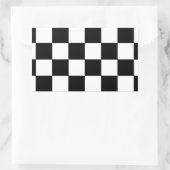 Sticker Rectangulaire Hipposter rétro en tableau noir et blanc (Sac)