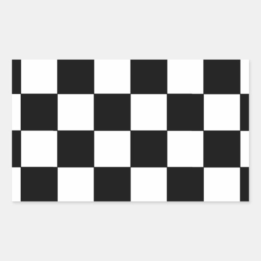 Sticker Rectangulaire Hipposter rétro en tableau noir et blanc (Devant)