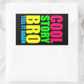 Sticker Rectangulaire Histoire cool néon mec (Sac)