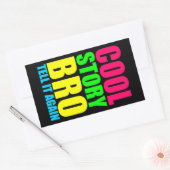 Sticker Rectangulaire Histoire cool néon mec (Enveloppe)