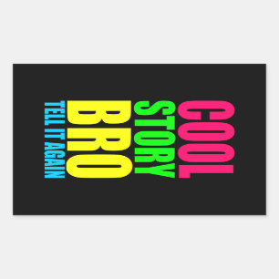 Sticker Rectangulaire Histoire cool néon mec
