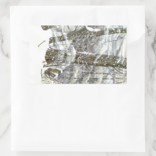 Sticker Rectangulaire Hiver (Sac)