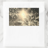 Sticker Rectangulaire Hiver blanc doré (Sac)