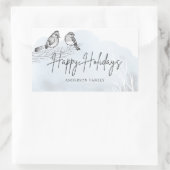 Sticker Rectangulaire Hiver Magie Joyeuses Fêtes (Sac)