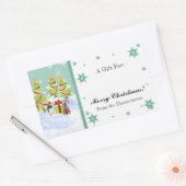 Sticker Rectangulaire Hivernal Whimsy mignonne bébé pingouin dans l'étoi (Enveloppe)