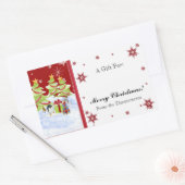 Sticker Rectangulaire Hivernal Whimsy mignonne bébé pingouin dans l'étoi (Enveloppe)