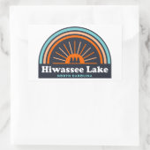 Sticker Rectangulaire Hiwassee Lake North Carolina Arc en ciel (Sac)