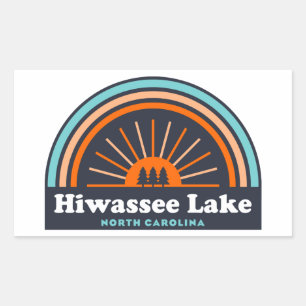 Sticker Rectangulaire Hiwassee Lake North Carolina Arc en ciel