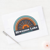 Sticker Rectangulaire Hiwassee Lake North Carolina Arc en ciel (Enveloppe)