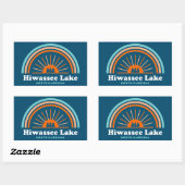 Sticker Rectangulaire Hiwassee Lake North Carolina Rainbow (Feuille)