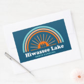 Sticker Rectangulaire Hiwassee Lake North Carolina Rainbow (Enveloppe)