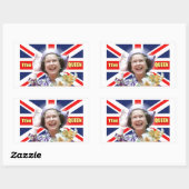 Sticker Rectangulaire HM Queen Elizabeth II (Feuille)
