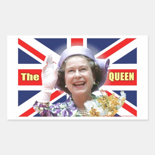 Sticker Rectangulaire HM Queen Elizabeth II (Devant)
