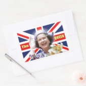 Sticker Rectangulaire HM Queen Elizabeth II (Enveloppe)