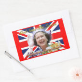 Sticker Rectangulaire HM Queen Elizabeth II Diamond Jubilee (Enveloppe)