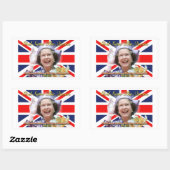 Sticker Rectangulaire HM Queen Elizabeth II Diamond Jubilee (Feuille)