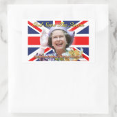 Sticker Rectangulaire HM Queen Elizabeth II Diamond Jubilee (Sac)